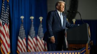 El presidente de EEUU, Donald Trump, la semana pasada en un acto en Washington.