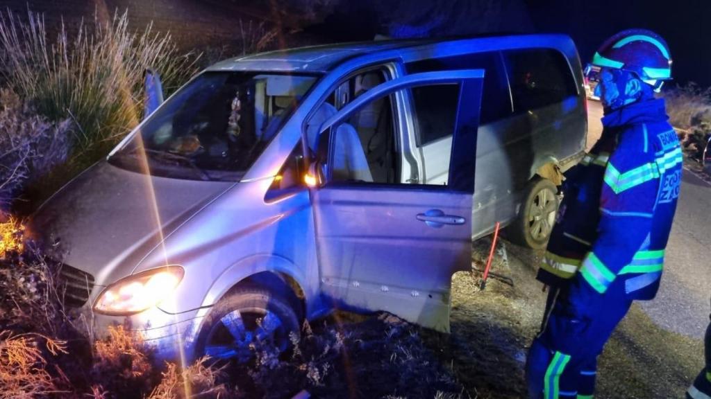 Los Bomberos del Consorcio Provincial de Zamora en el accidente de Pobladura del Valle