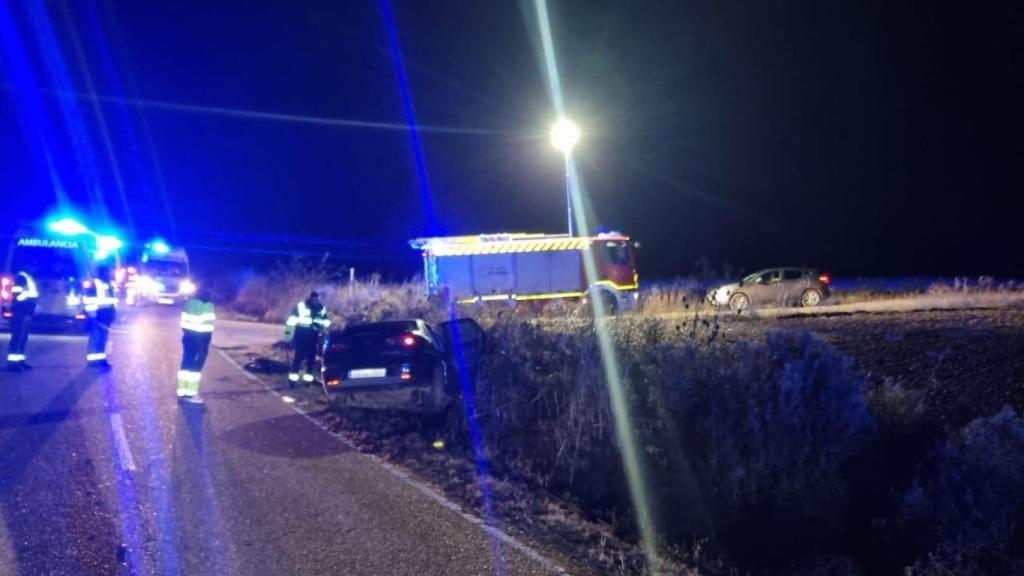 Los Bomberos del Consorcio Provincial de Zamora en el accidente de Pobladura del Valle