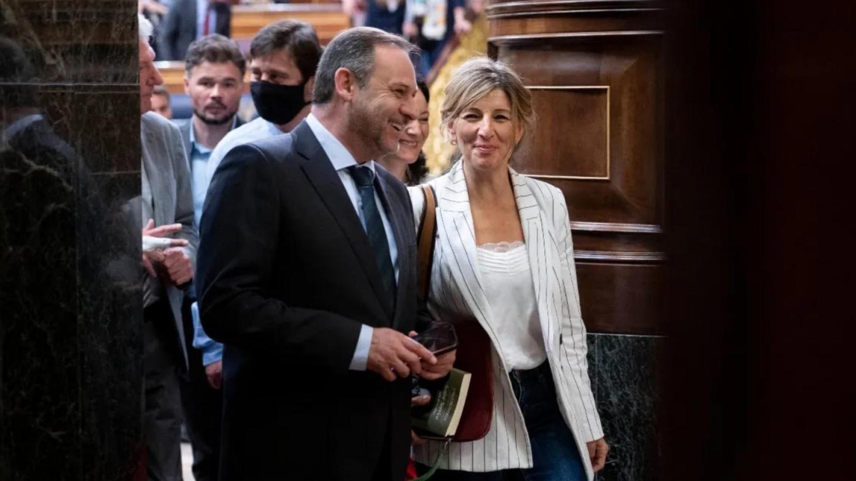 Ábalos denuncia que Yolanda Díaz usó su vivienda oficial de ministra para acoger a «personas sin derecho a ello»