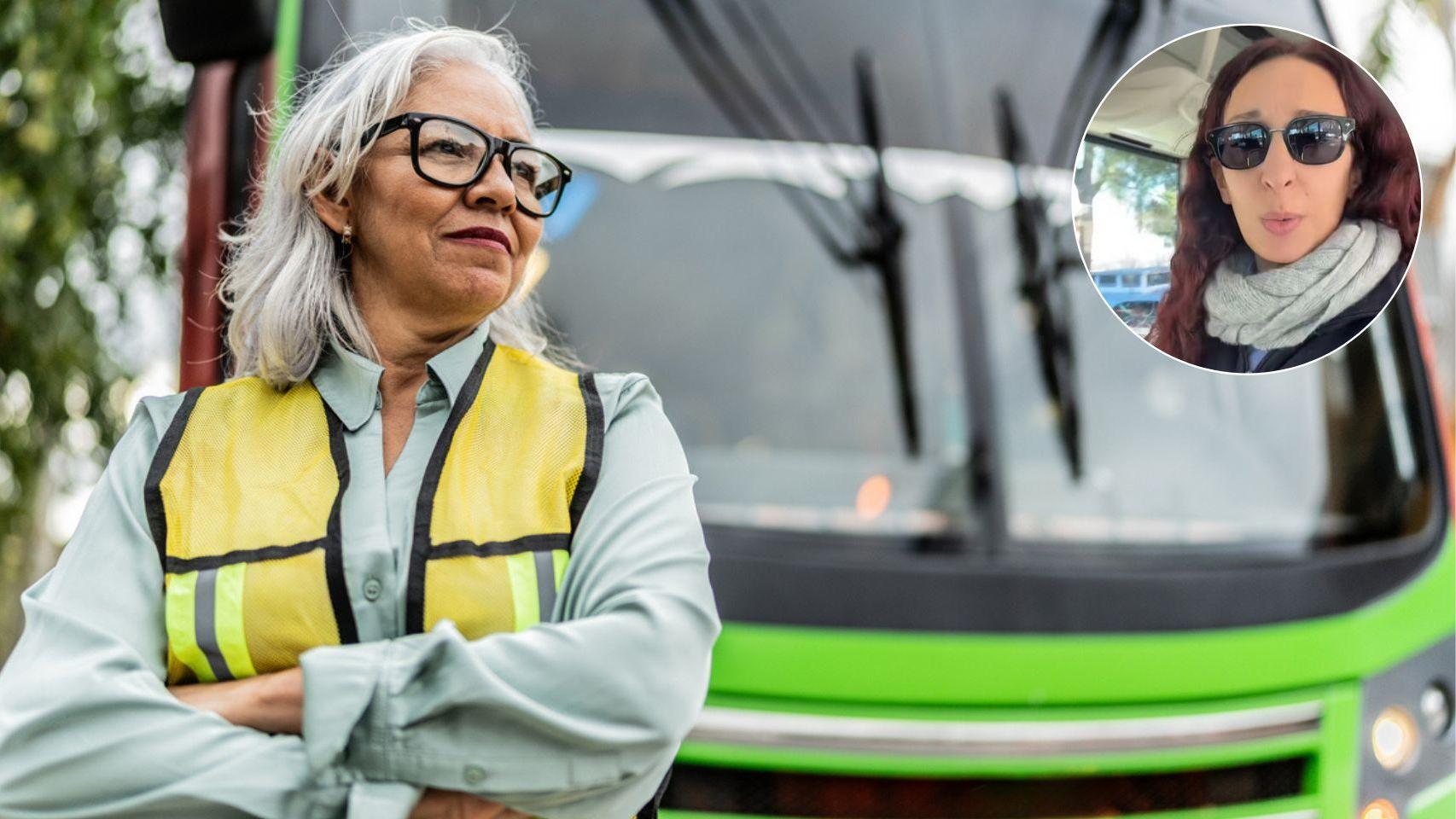 Una conductora de autobús.