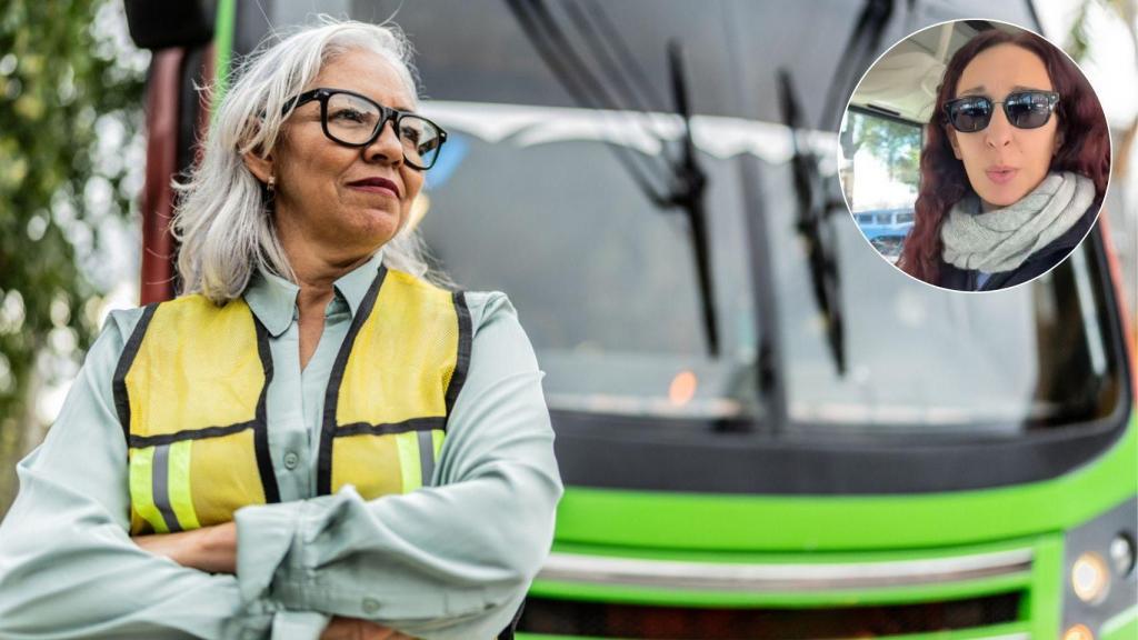 Una conductora de autobús.