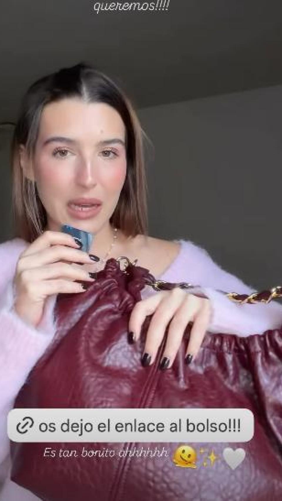 Alba Díaz, en una 'story' de Instagram.