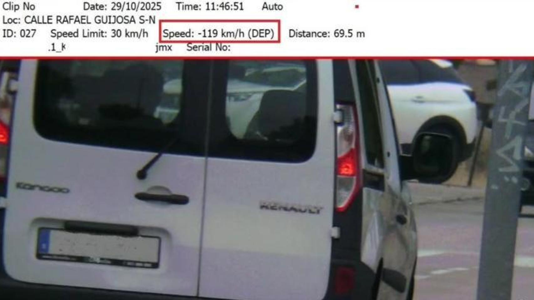 Imagen del radar. Foto: Policía Local de Azuqueca.