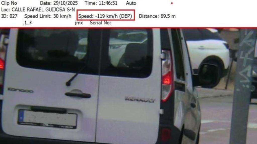 Imagen del radar. Foto: Policía Local de Azuqueca.