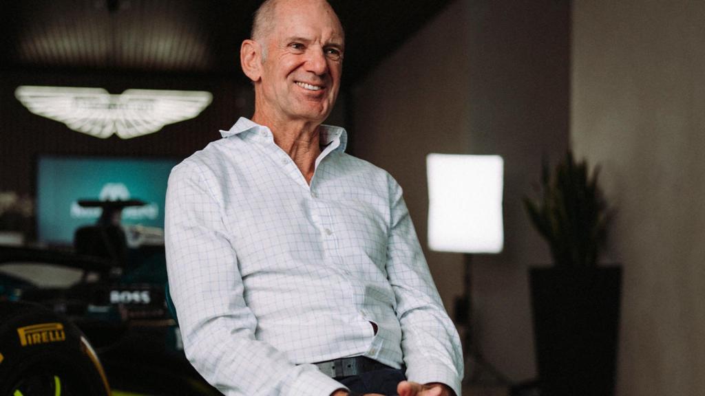 Adrian Newey, en una entrevista en la sede de Aston Martin en Silverstone