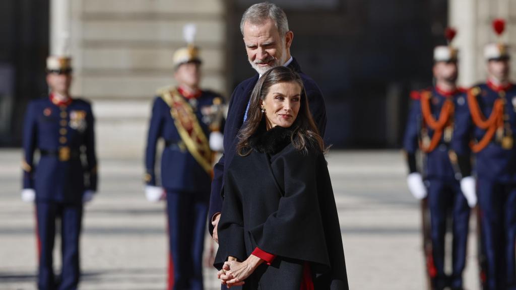 Los Reyes, en el Palacio Real.