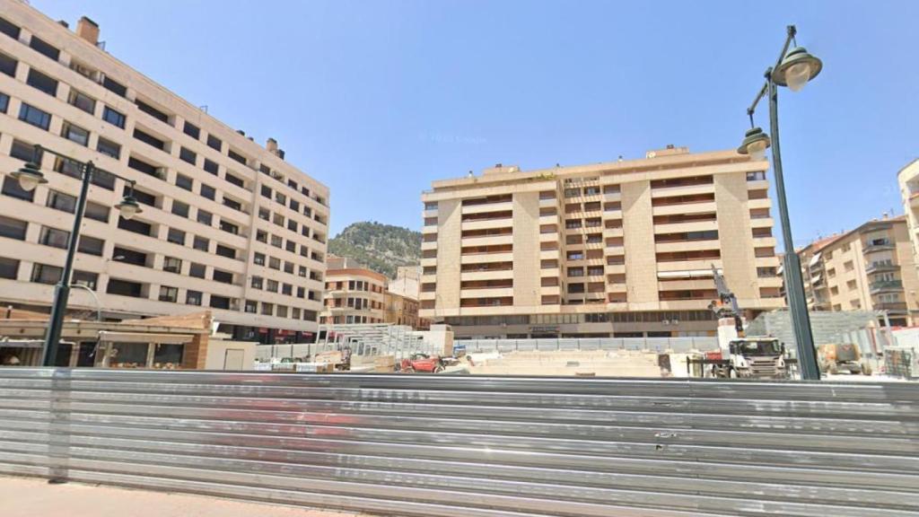 La plaza de la constitución en obras.