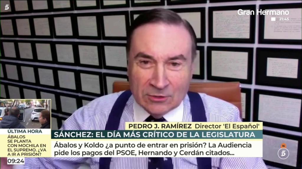 Pedro J. Ramírez este jueves durante su intervención en 'El programa de AR'.