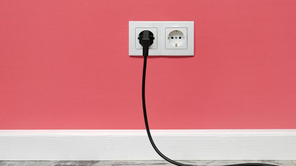 Enchufes en casa.