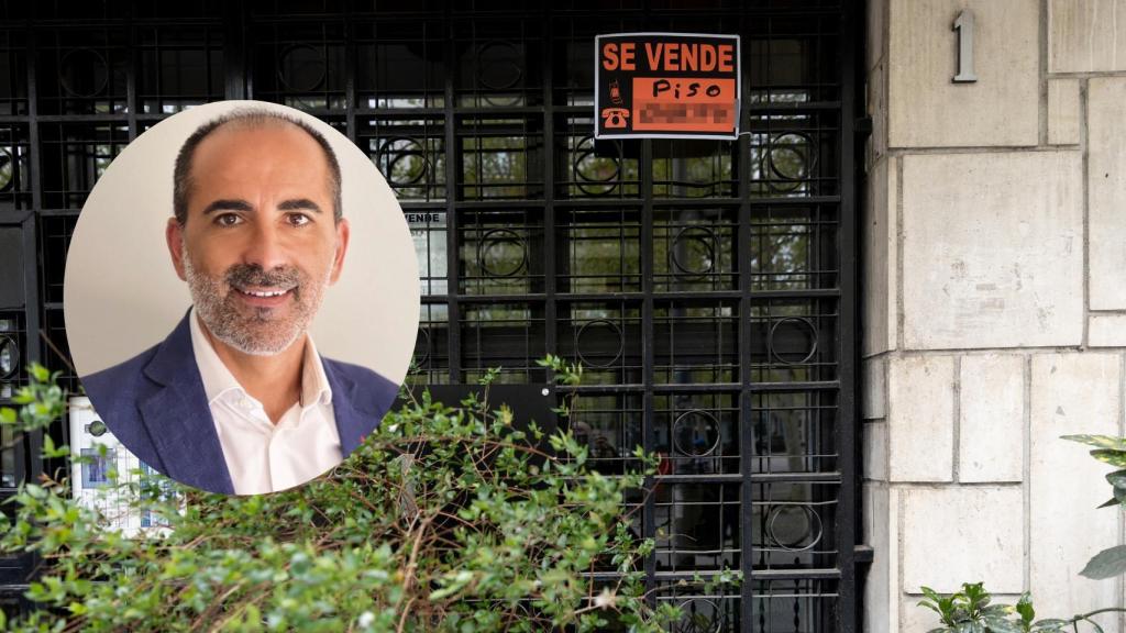 Montaje de José Joaquín González con una vivienda en venta (Europa Press).