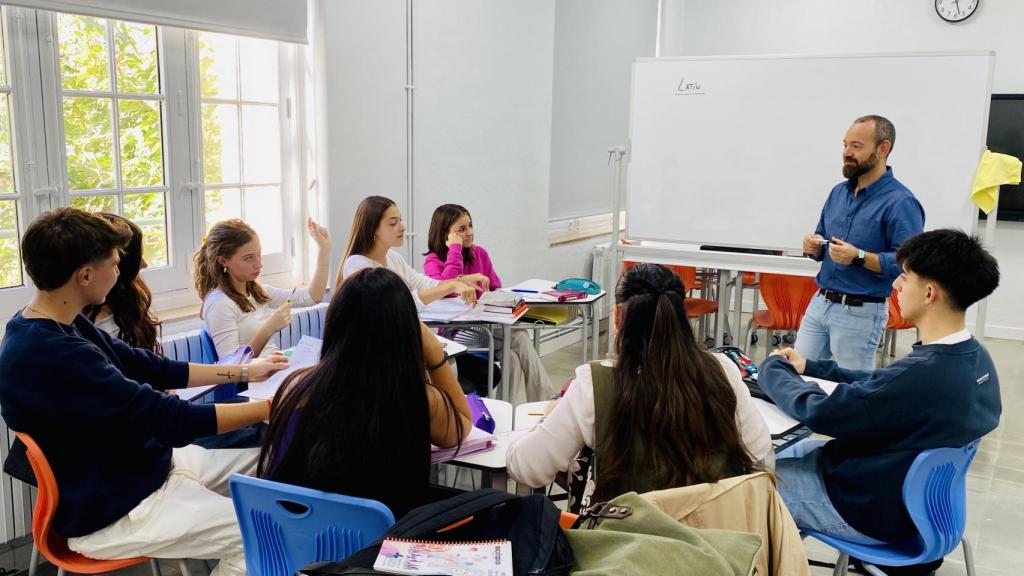 Una de las clases del Centro de Bachillerato Escuelas Pías de Zaragoza.