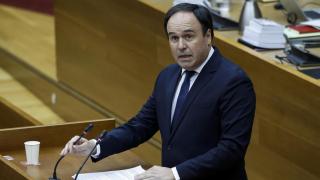 Pérez Llorca, durante su discurso de investidura este jueves. EFE / Biel Aliño