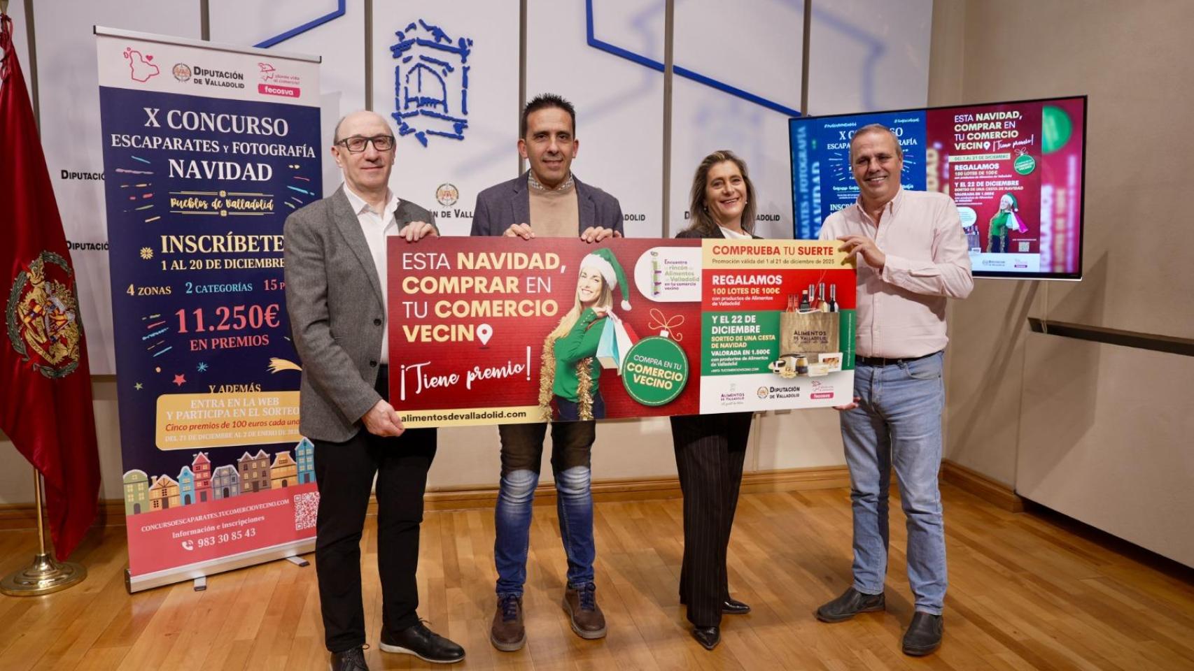 Diputación de Valladolid y Fecosva inician las campañas de 'Comprar en tu comercio vecino tiene premio' y el Concurso de Escaparates y fotografías