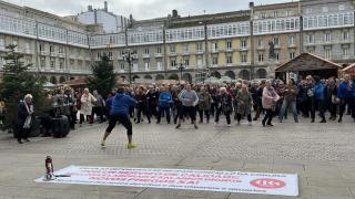 Actividades deportivas en plena protesta.