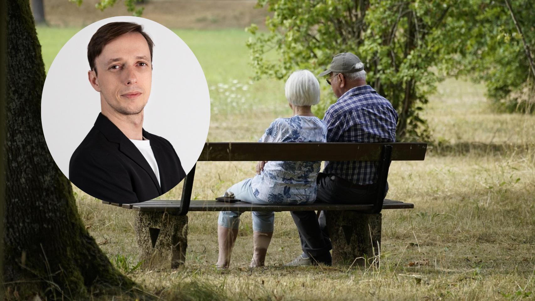 Montaje de Víctor Tostado con un matrimonio jubilado (Pixabay).