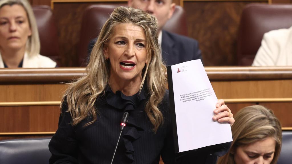 La vicepresidenta segunda, y ministra de Trabajo, Yolanda Díaz en el Congreso.