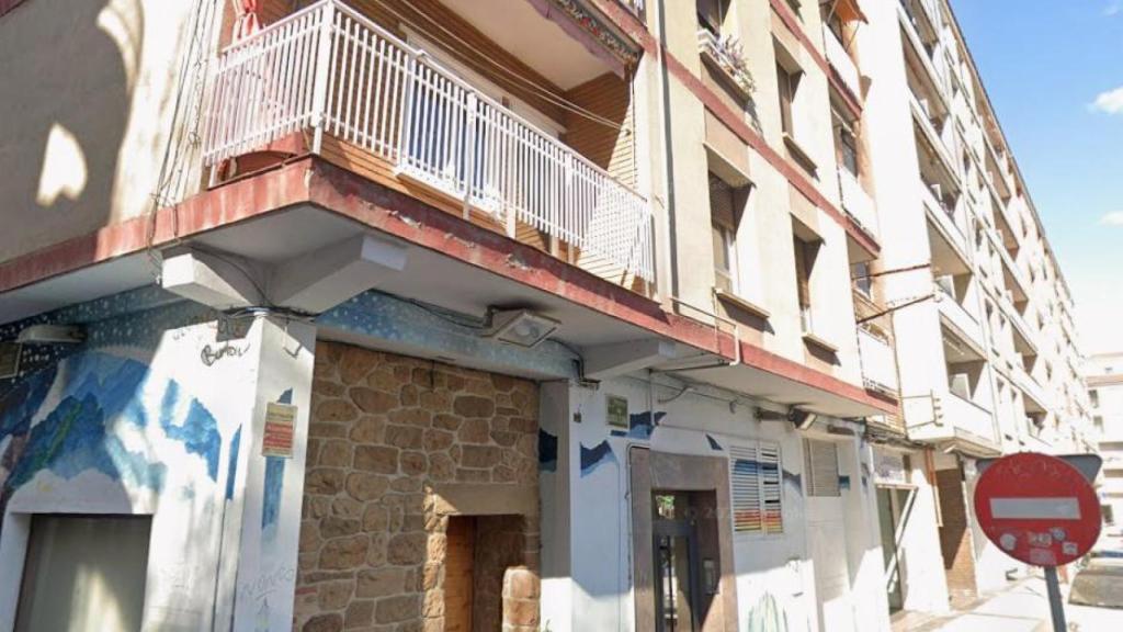 Uno de los edificios afectados en Huesca.