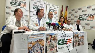 Rueda de prensa del Sindicato Médico de Castilla-La Mancha.