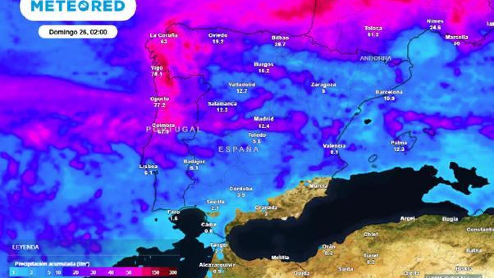 El modelo de referencia de Metered anticipa la llegada de varias vaguadas (lenguas de aire frío en altura) debido a un chorro polar que presentará ondulaciones en nuestras latitudes.