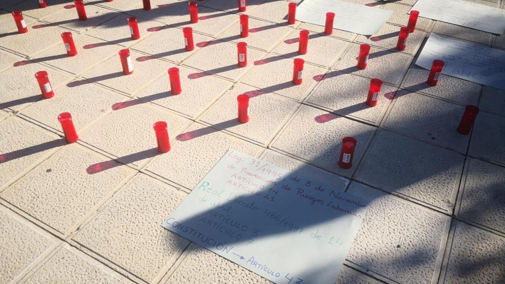 Imágenes de la protesta llevada a cabo este jueves.