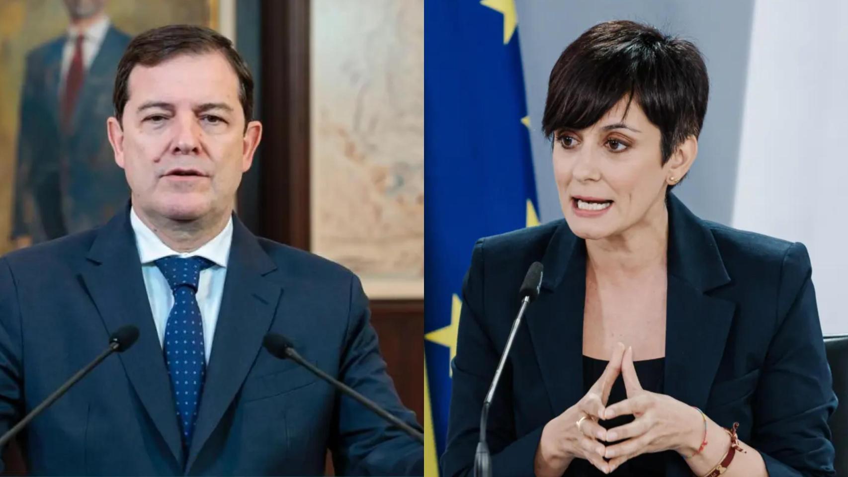 Montaje del presidente Alfonso Fernández Mañueco y la ministra Isabel Rodríguez