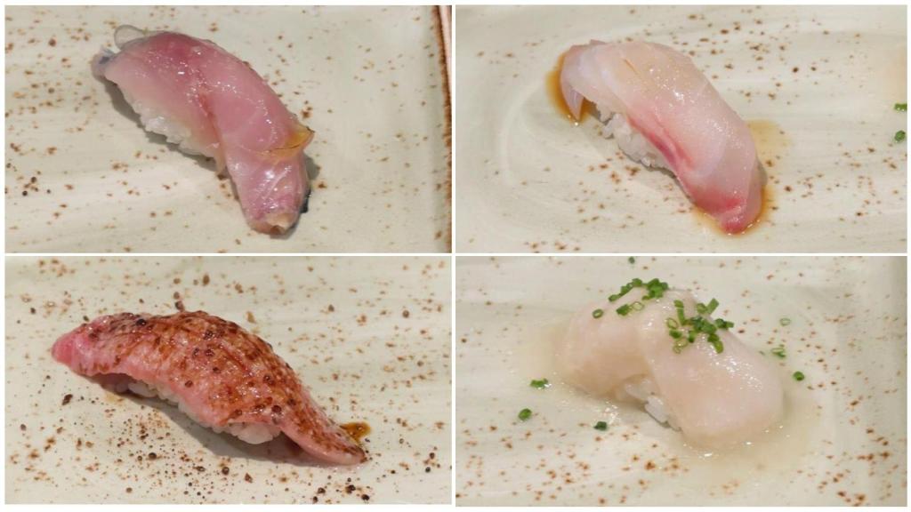 Piezas de nigiri del restaurante Kita
