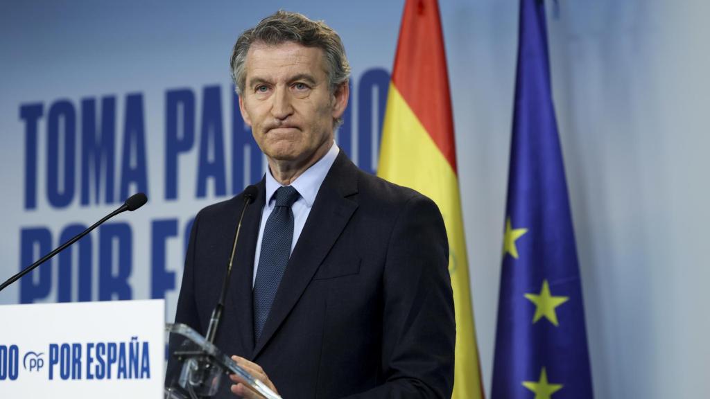 El líder del PP, Alberto Núñez Feijóo, en un acto del partido.