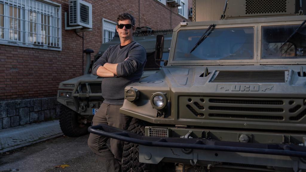 Gustavo Medina, CEO de XRF, en las instalaciones del JCISAT del Ejército de Tierra, en Pozuelo de Alarcón.
