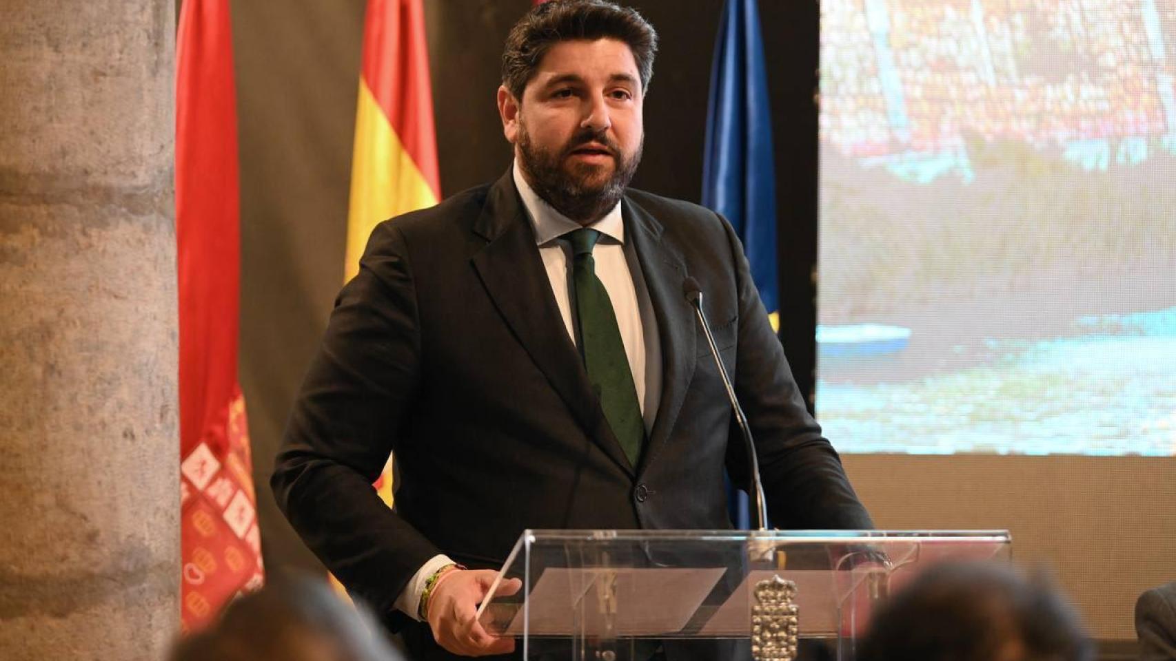 López Miras, interviniendo en el XXVII Congreso Justicia Independiente.