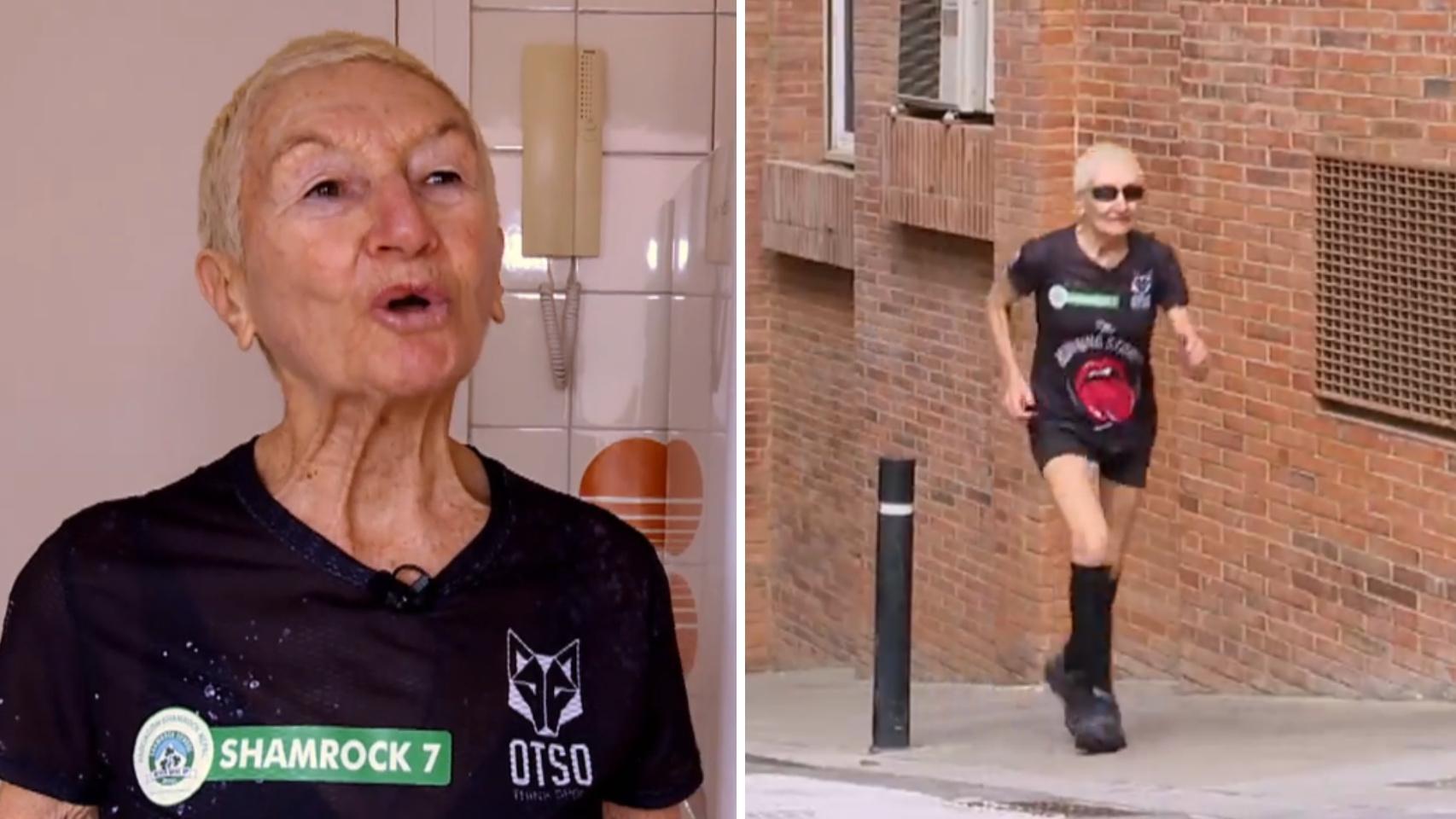 Mary Palmer realiza 10 kilómetros diarios corriendo y subiendo escaleras.