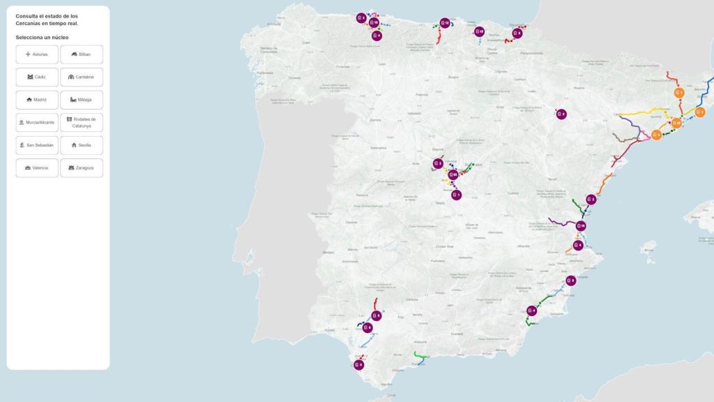 App de trenes en tiempo real de Renfe en España