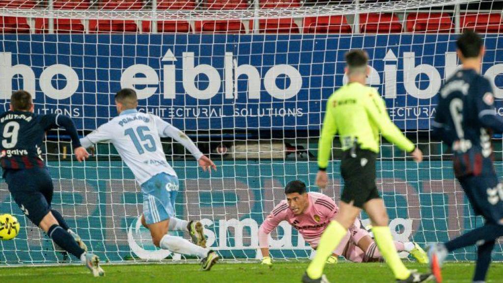 Pomares en el Eibar - Real Zaragoza.