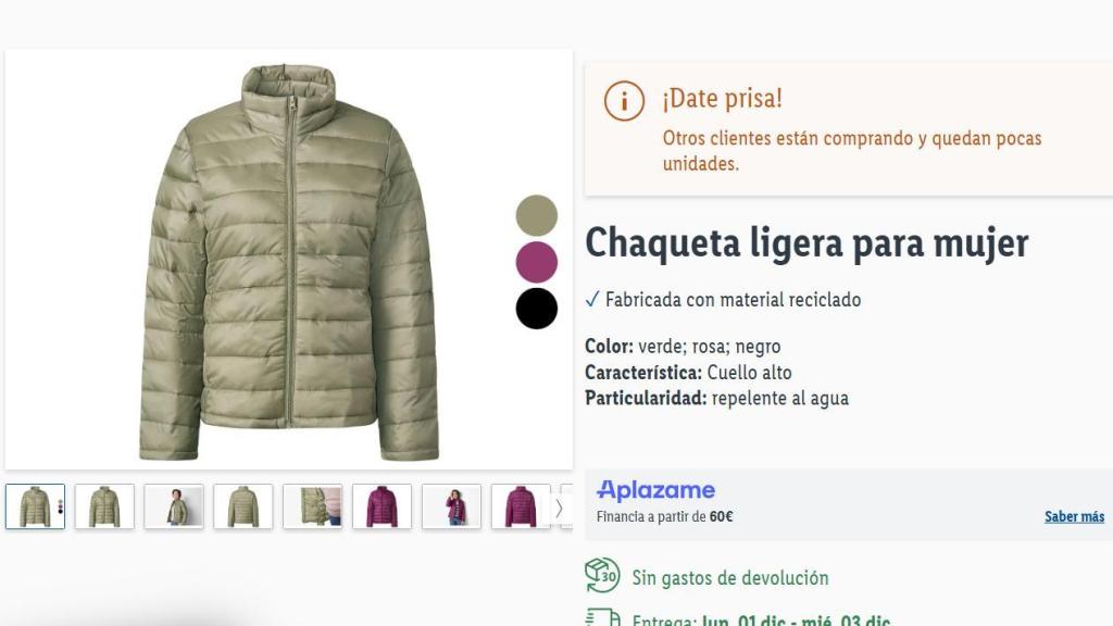 Chaqueta ligera para mujer.