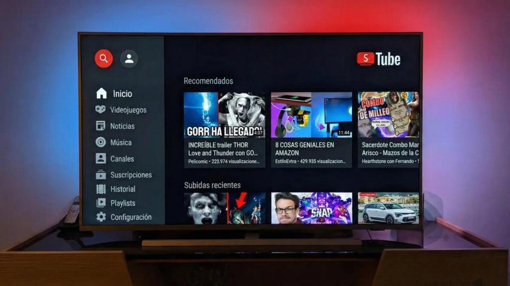 SmartTube en un televisor