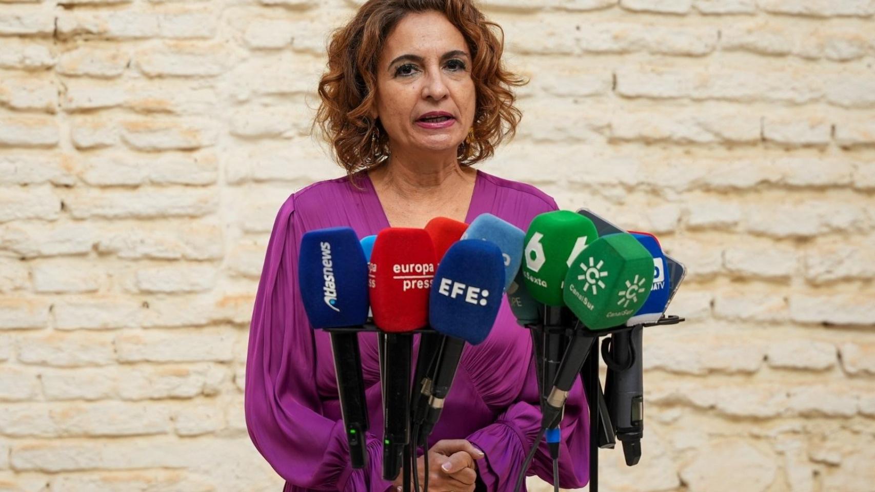 María Jesús Montero, este viernes en Sevilla.