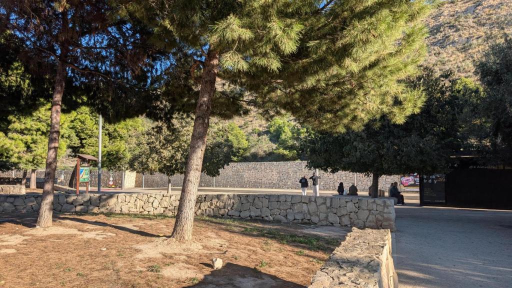 La zona de la parada de TRAM de la Goteta, donde los chicos presuntamente le tiraron heces de perro a la cara.