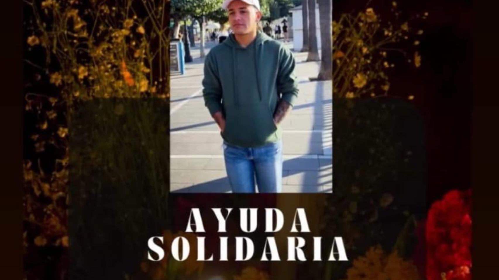 Una imagen del cartel creado por su familia.