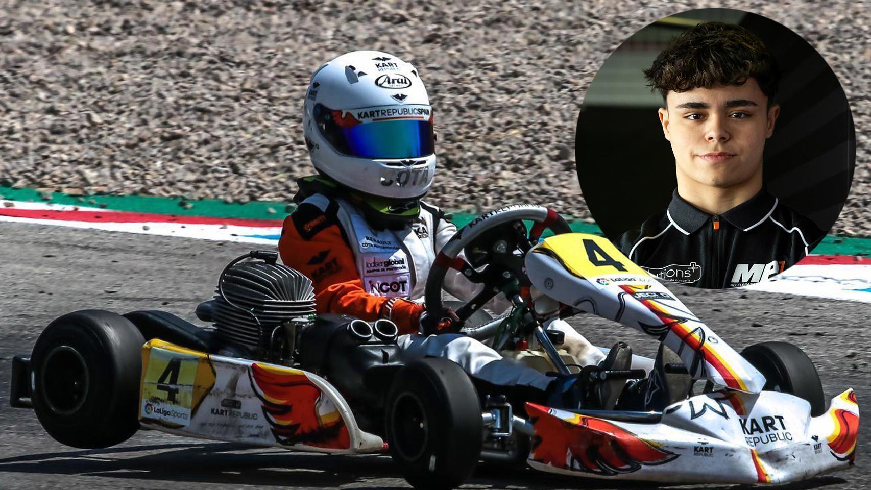 Juan Cota, en su época en karts