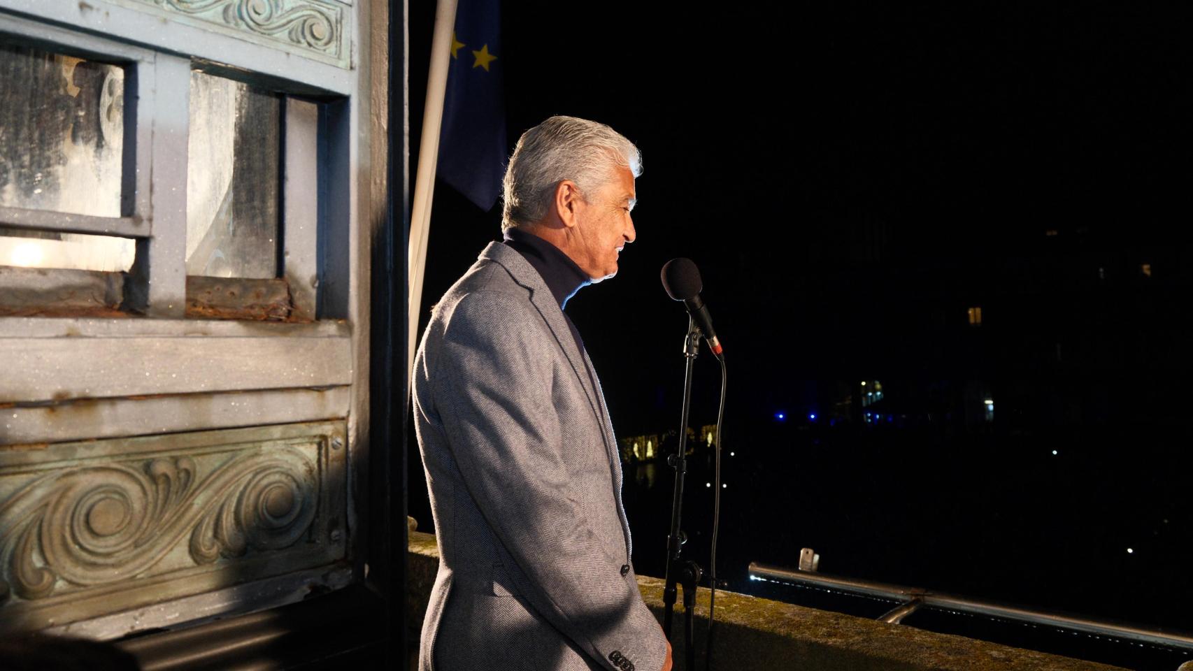 Bebeto en el encendido de luces de A Coruña.