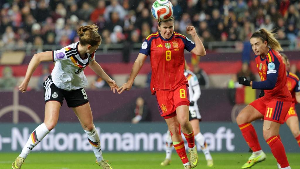 Mariona Caldentey, en el partido entre España y Alemania.