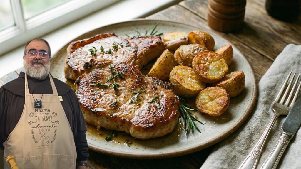 Fray Ángel en un montaje de El Español