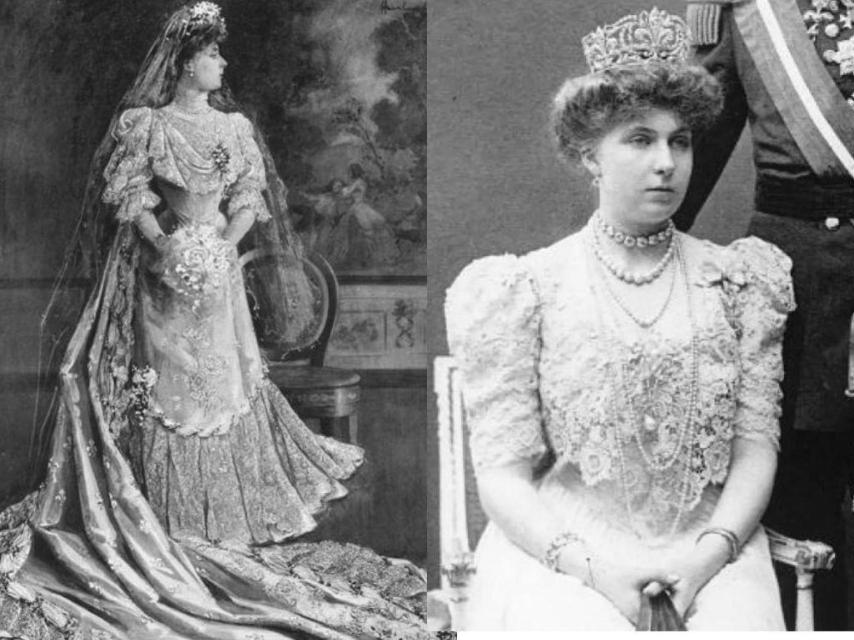 Los dos vestidos de novia de Victoria Eugenia.