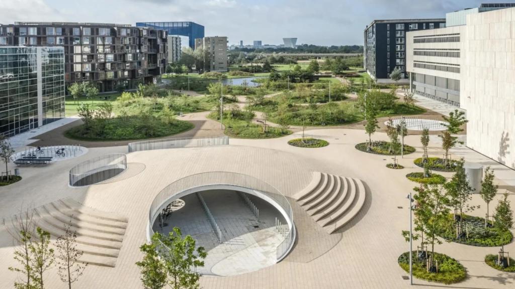 Uno de los parques con el sistema de Copenhague para combatir las inundaciones.