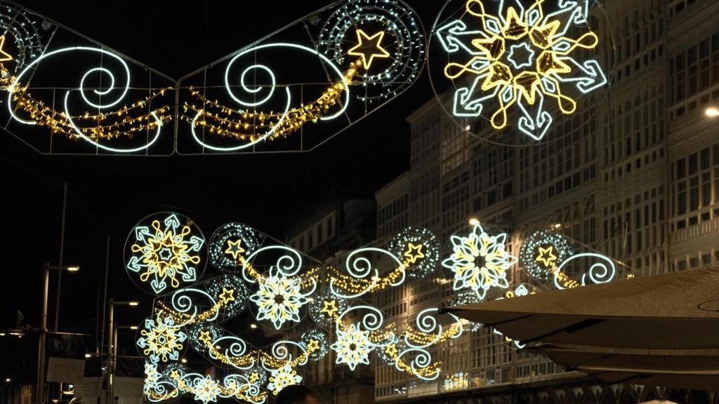 Así son las luces de Navidad 2025 de A Coruña