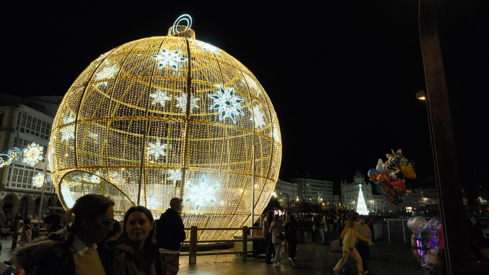 Así son las luces de Navidad 2025 de A Coruña
