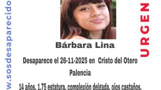 El cartel de SOS Desaparecidos alertando sobre la desaparición de Bárbara Lina