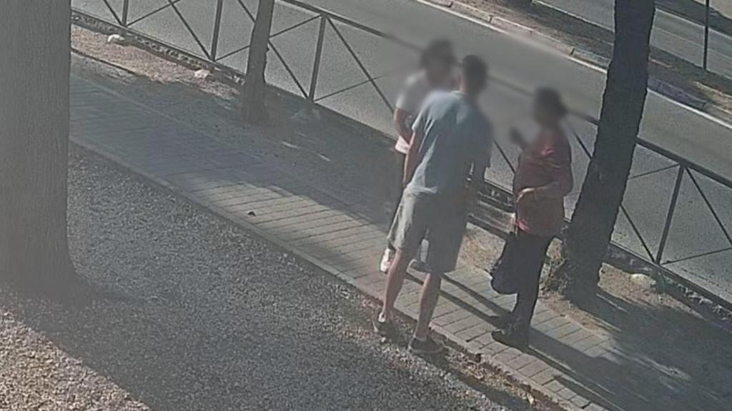 A photo taken of the band members at work.