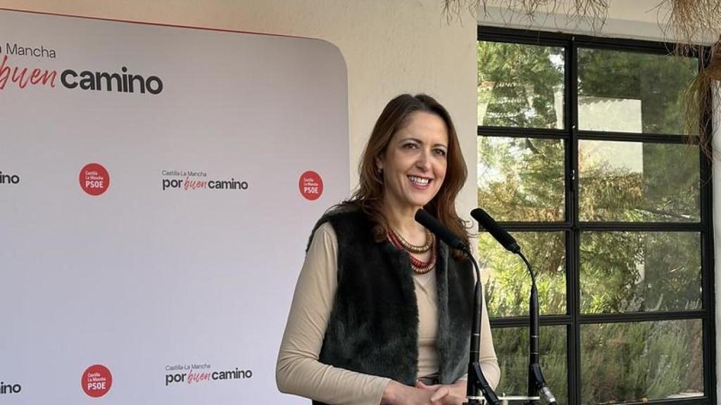 Cristina Maestre este sábado en rueda de prensa.