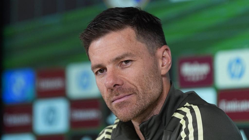 Xabi Alonso, en rueda de prensa con el Real Madrid